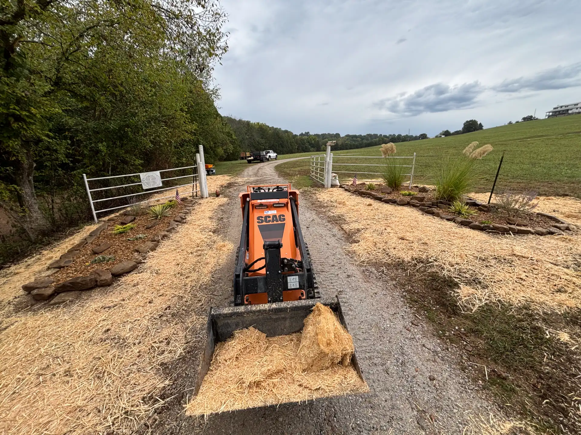 Scag Mini Skid Loader Work