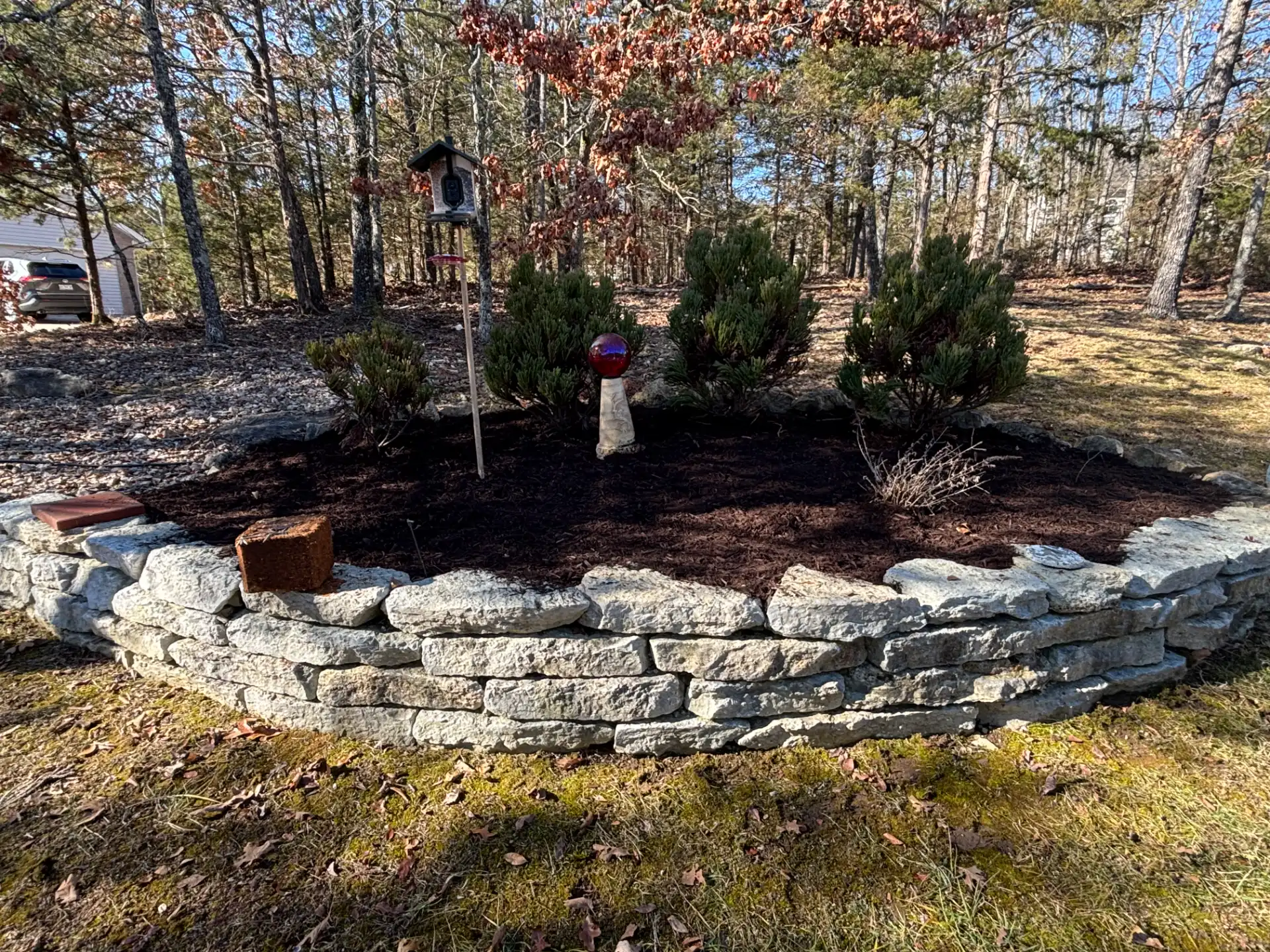 Natural Stone Bed Wall