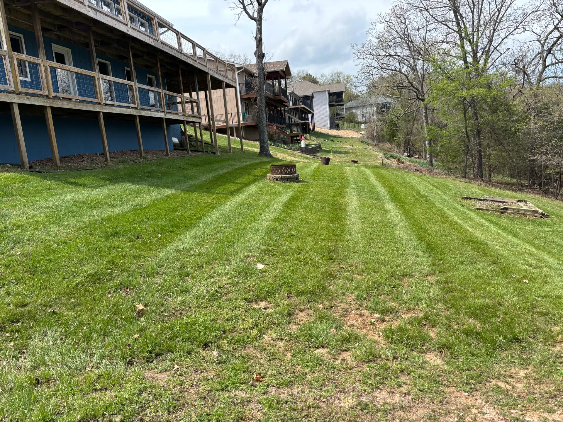 Hillside Lawn Stripes